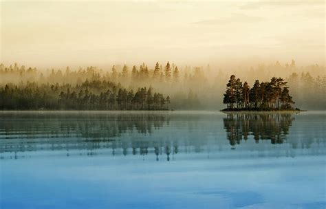 Misty Lake By Robinhedberg On Deviantart Landscape Dreamy