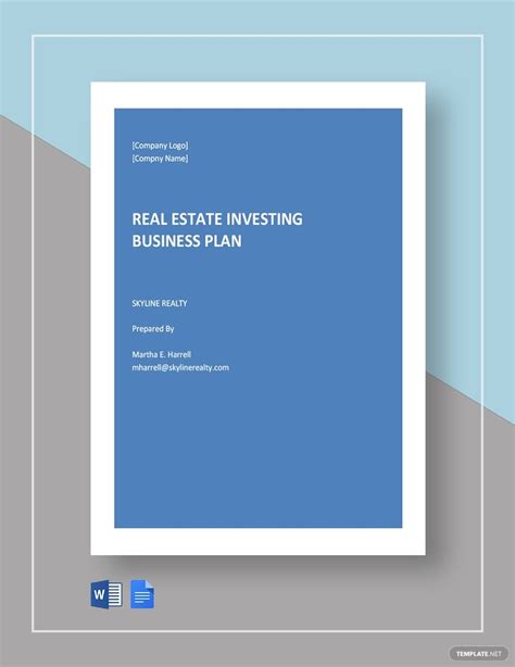 Real Estate Agent Agency Business Plan Template In Word Pages Google Docs Download