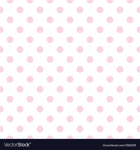 Tile Pattern Pink Polka Dots On White Background Vector Image