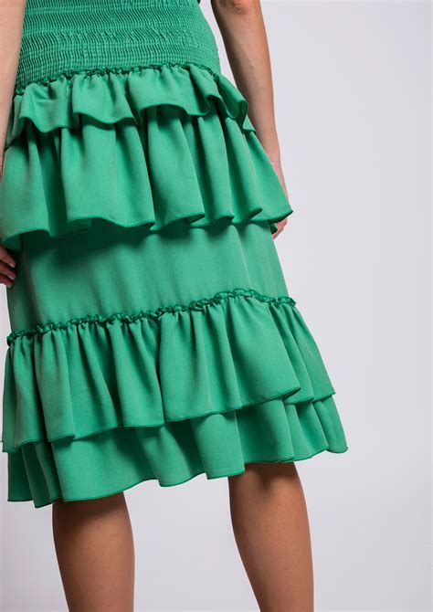 Green Frill Skirt