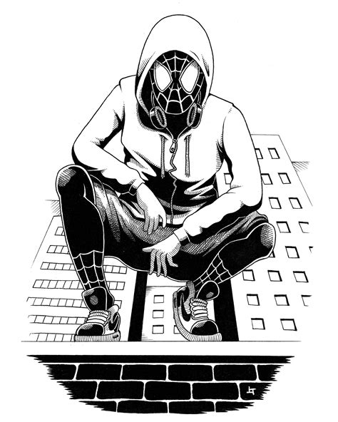 Miles Morales Sketch Oc Comic Style Art Miles Morales Spiderman