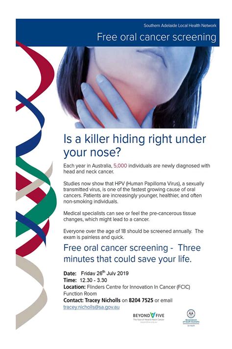 Free Oral Cancer Screening Adelaide Ent Surgery