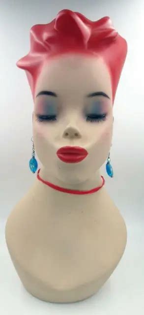 Stunning Lady Lulu Sugar Kiss Red Redhead Female Mannequin Bust Display Rare 22000 Picclick