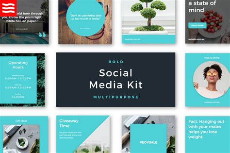 Social media branding kit templates are ready to use social media designs that you can use for your social media campaign. Bold Social Media Kit ~ Instagram Templates ~ Creative Market