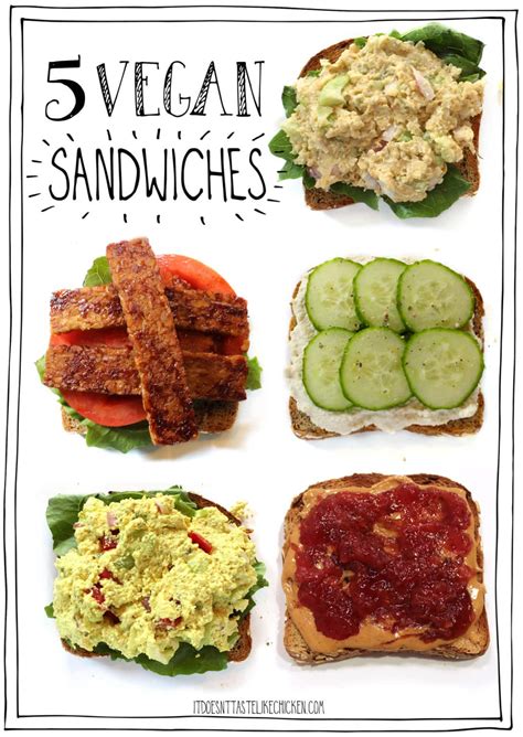 5 Vegan Sandwiches Easy Vegan Recipes