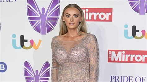 katie mcglynn puts on a dazzling display in a bejewelled sheer dress as she arrives on the red