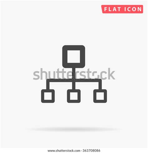Flow Chart Icon Vector Simple Flat Stock Vector Royalty Free 363708086