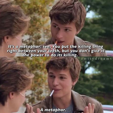 Its A Metaphor The Fault In Our Stars The Fault In Our Stars Quotes