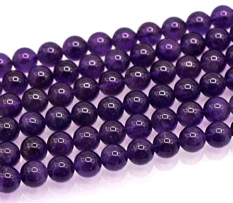 Natural Amethyst Bead Grade A 6mm 10mm Smooth Round L1 05173