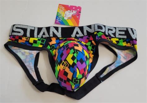 Andrew Christian Pride Mosaic Bubble Butt Jock Thong Nwt Small Ebay
