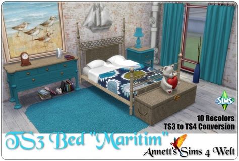 Ts3 To Ts4 Maritim Bed Recolors By Annett85 At Annetts Sims 4 Welt