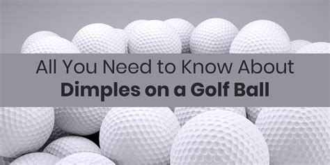 Why Do Golf Balls Have Dimples Asiansports
