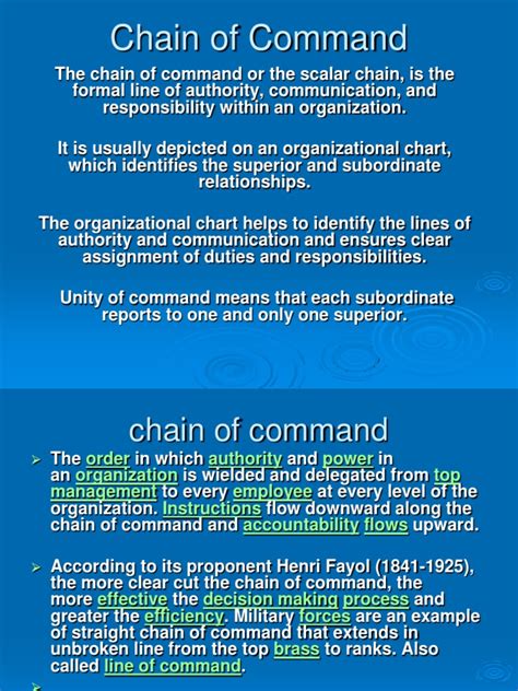 Chain Of Command Pdf Hierarchy Behavioural Sciences