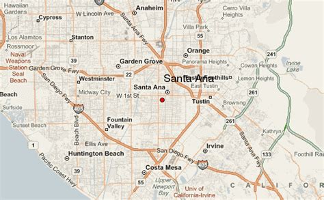Santa Ana Zip Code Map Map