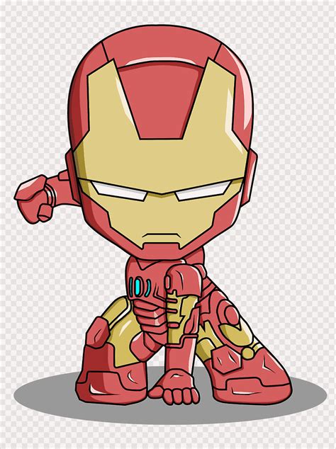 Ironman Chibi Dibujos Animados Súperhéroe Marvel Vengador