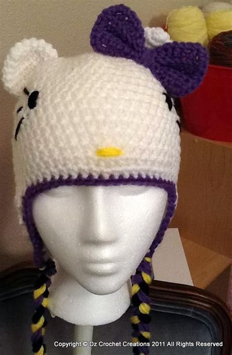 Hello Kitty Beanie 2500 Copyright © Dz Crochet Creations 2011 All Rights Reserved Crochet