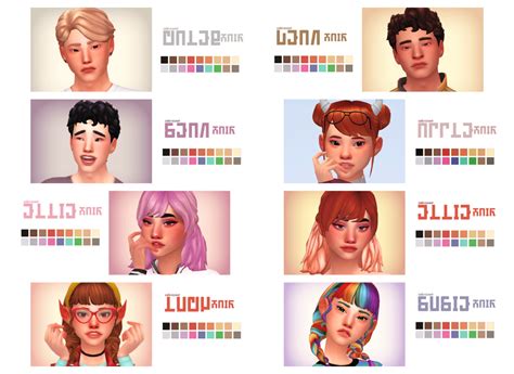 Sims 4 Hair Cc Pack Female And Male Vsalt