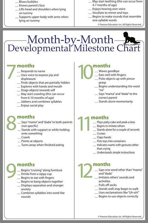 Month Baby Milestones Baby Milestone Chart Developmental Milestones