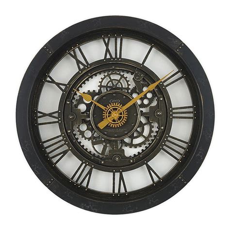 Sterling And Noble 24 Inch Antique Gear Wall Clock Bed Bath And Beyond