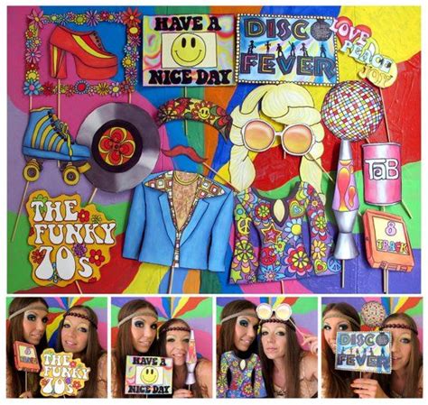 Seventies Photo Booth Props Perfect For A Throw Back 70s Etsy In 2020