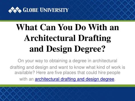 What Can You Do With An Architectural Drafting And Design Degree