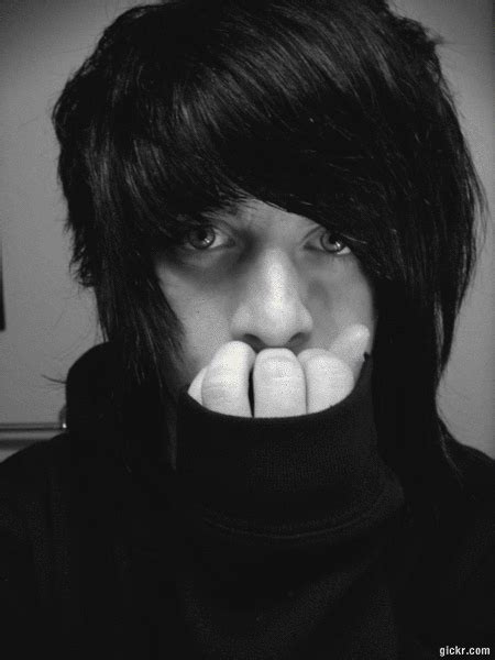 The most common black hair boy material is cotton. emo boys on Tumblr