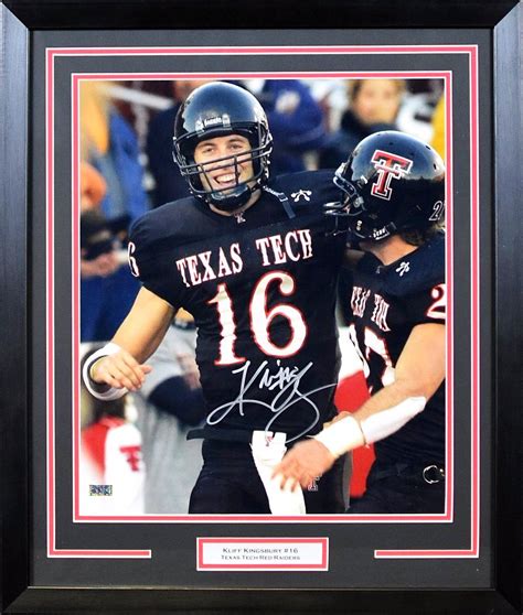 Kliff Kingsbury Autographed Texas Tech Red Raiders 16x20 Framed Photog Signature Sports Marketing