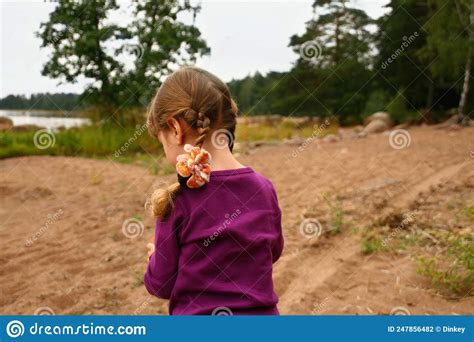 Camping PitkÃ¤thiekÃ¤t Hamina Finland Little Girl With Pigtails