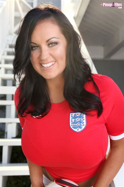 Sarah Nicola Randall Huge Breasts In Tight Football Kit