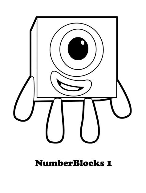 Numberblocks 7 Coloring Page