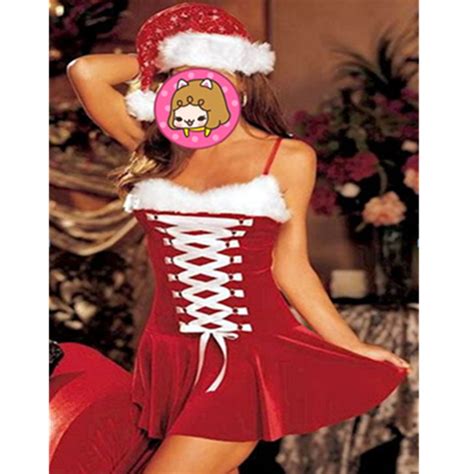 Free Set Sexy Women Santa Claus Christmas Costume Party Girls Outfit