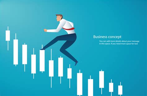 Businessman Running With Candlestick Chart Background Concept Of Stock