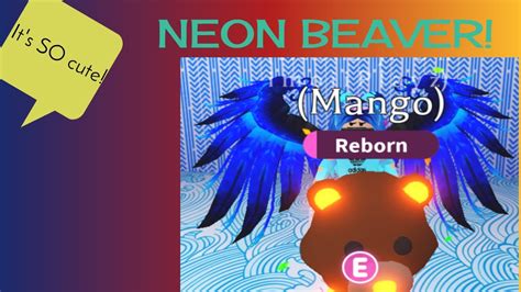 Making A Neon Beaver Adopt Me Roblox Youtube