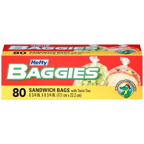 Hefty Baggies With Ties Sandwich And Storage Bags 80 Ct Instacart