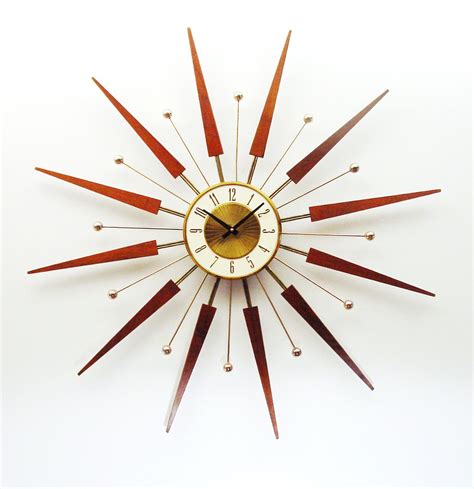 Mid Century Modern Clock Starburst Design Ideas