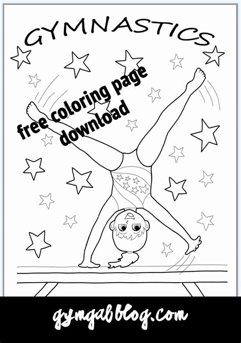 Gymnastics Coloring Pages Beam Review Coloring Page Guide