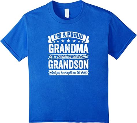 Grandma Funny T Awesome Grandson Present T Shirt Clothing Shoes And Jewelry