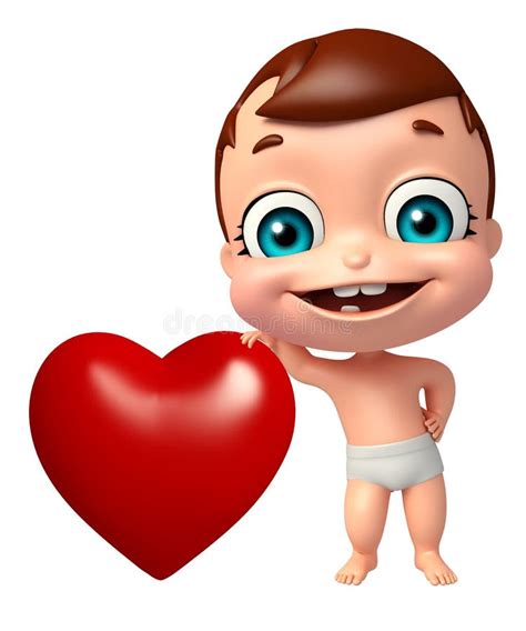 Cute Baby With Heart Stock Illustration Illustration Of Class 77490608