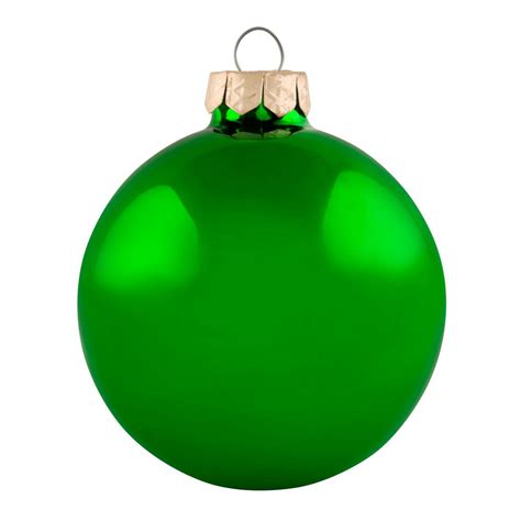 Whitehurst 325 In Green Shiny Glass Christmas Ornaments 8 Pack