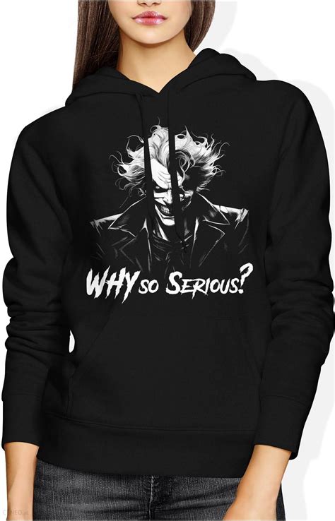 Joker Why So Serious Batman Damska Bluza Z Kapturem Xl Czarny