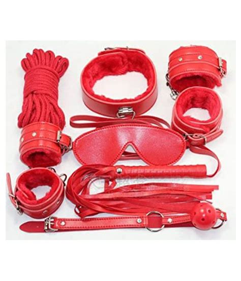 Red Bdsm Kit For Roleplay Fetish Bondage 6 Pieces Kamuk Toys Buy