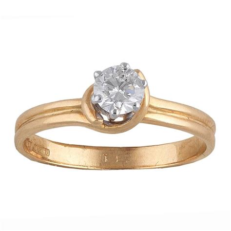 18 Carat Gold Diamond Single Stone Ring For Sale At 1stdibs Single