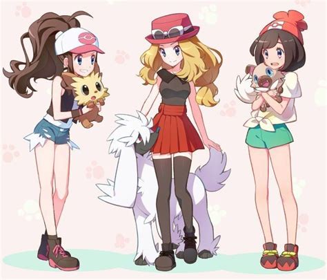 Pokémon Female Trainers Pokemon Personagens Pokemon Pokemom Desenho