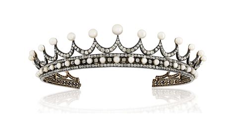 A Late 19th Century Natural Pearl And Diamond Tiara Christies