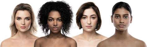 Multi Ethnic Beauty And Skincare Group Of Women With A Different