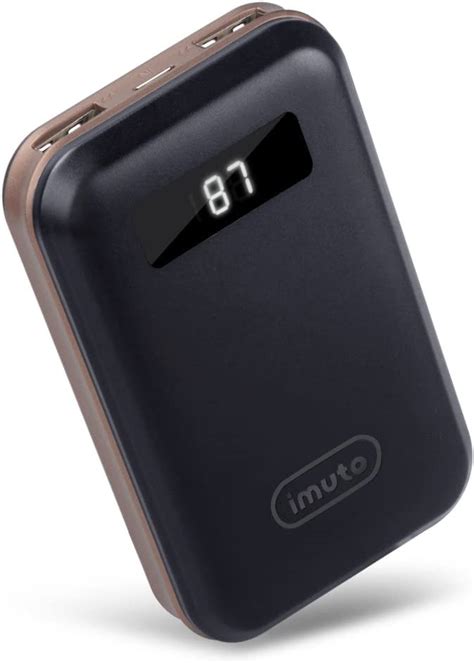 Imuto Power Bank 10000mah Pocket Size Portable Charger With Led Digital