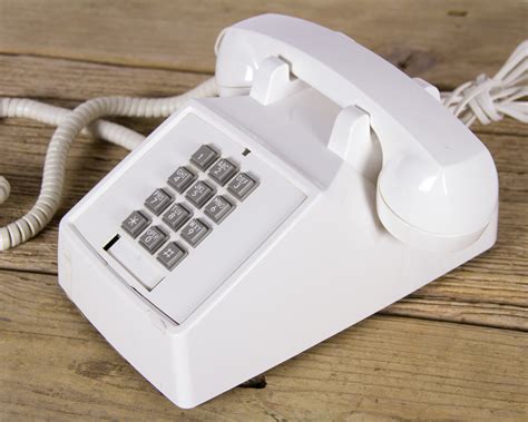 Vintage White Phone 90s Retro Premier Phone Vintage Landline Phone