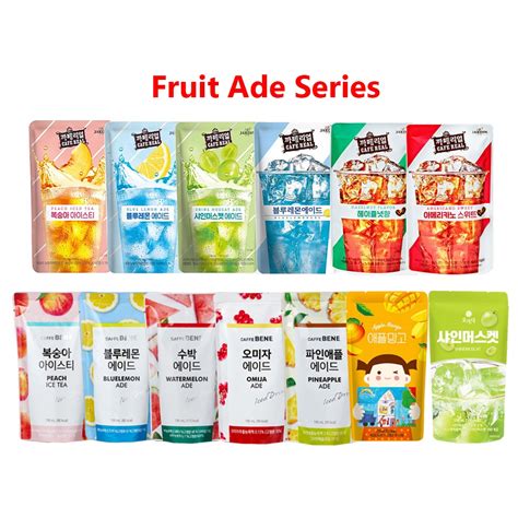 korean pouch drinks fruit tea ade 170ml 190ml 230ml korean drinks korean products shopee
