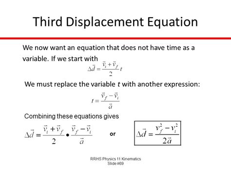 How To Make A Displacement Equation