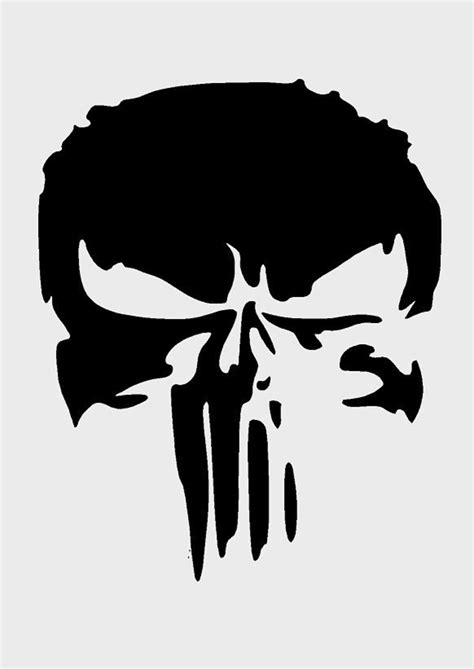 The Punisher Marvel Theme Polyester Stencils In A3a4a5 Sheet Etsy Uk